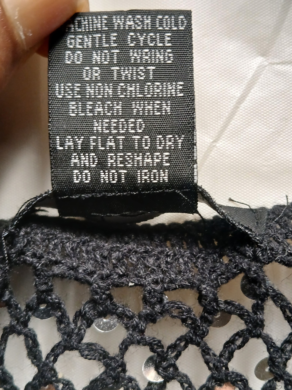 deb Black Sequin Mesh Short Sleeve Top - Picture 5 of 8